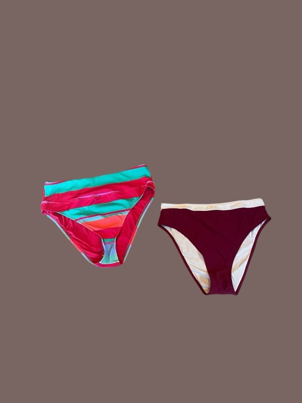 NEXT Striped High-Waist Kids Bikini Bottoms – Bundle (Size L)